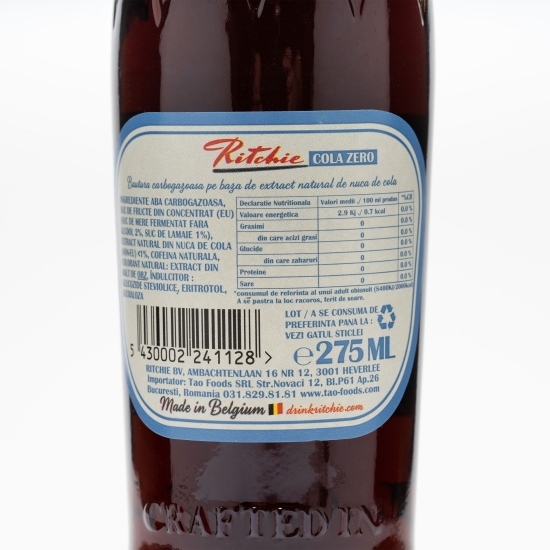 Cola zero sticlă 0.275l