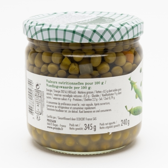 Mazăre verde fină eco la borcan 345g