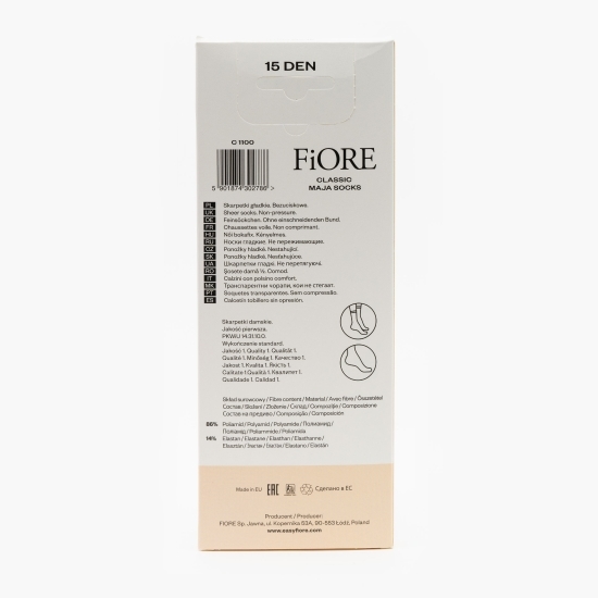 Șosete fine scurte Maja 15den Poudre set 2 perechi