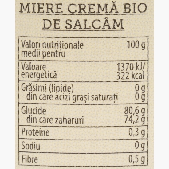 Miere cremă de salcâm eco 420g
