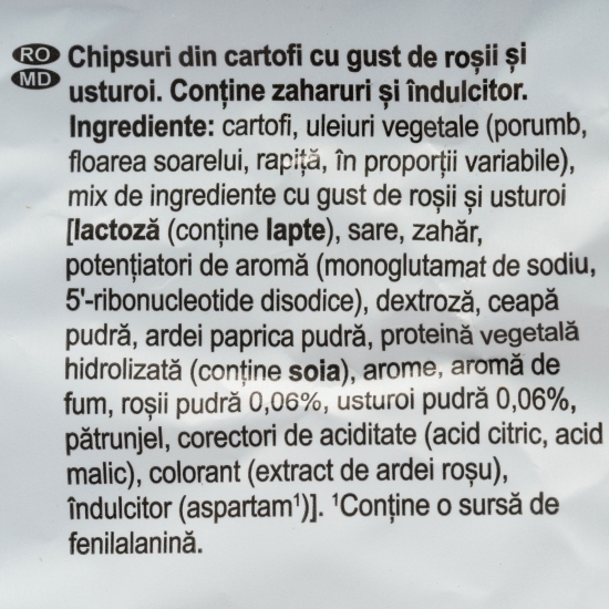 Chipsuri din cartofi cu gust de roșii și usturoi 60g