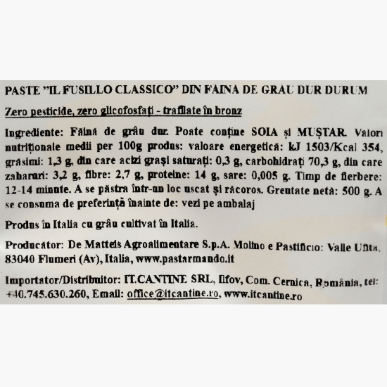 Paste Il fusillo classico 500g