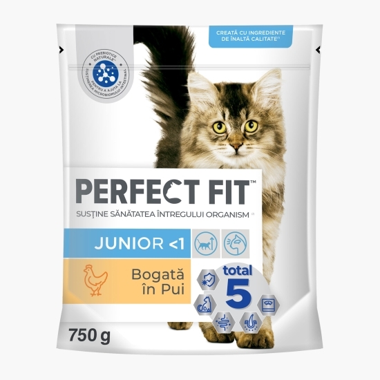 Hrană uscată pentru pisici junior, 750g, cu pui