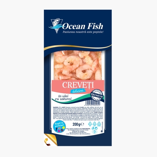 Creveți în ulei cu usturoi 200g