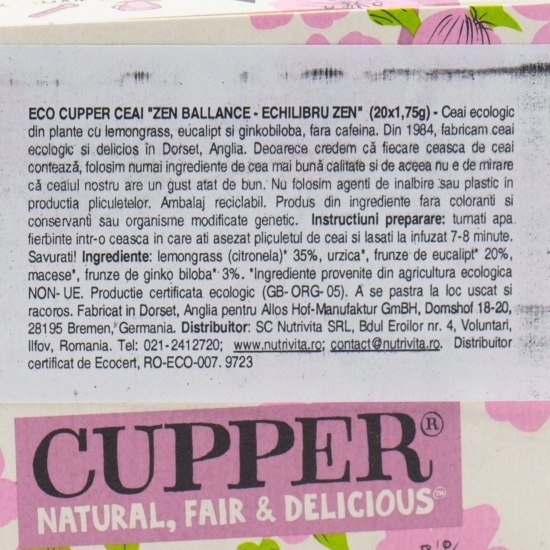 Ceai eco Zen Balance 20 plicuri