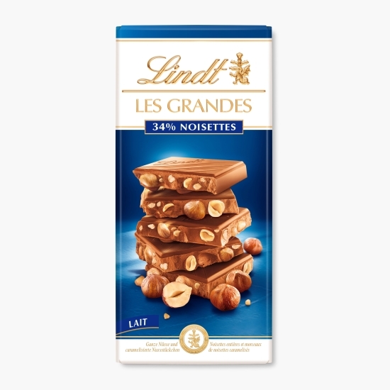Ciocolată cu lapte și alune de pădure Les Grandes, 150g