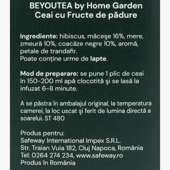 Ceai cu fructe de pădure 20 plicuri piramidă