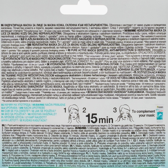 Mască șervețel anti-imperfecțiuni Pure Active 28g
