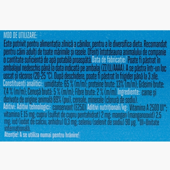 Salam pentru câini, cu pui, 1kg