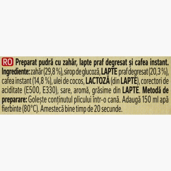 Cappuccino plicuri 8x13.5g, mix de cafea instant 