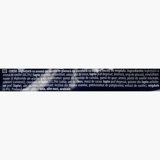 Înghețată stick cu migdale, ciocolată cu lapte și vanilie 82g