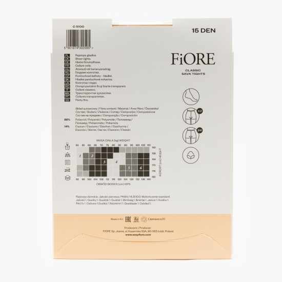 Ciorap Sava 15den Light Natural no. 3