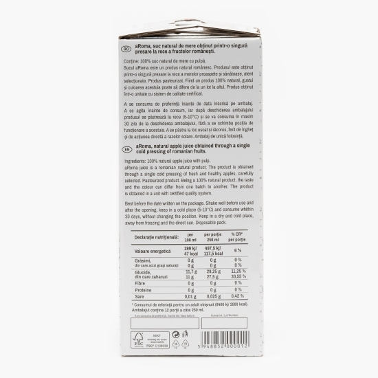 Suc natural de mere 3l