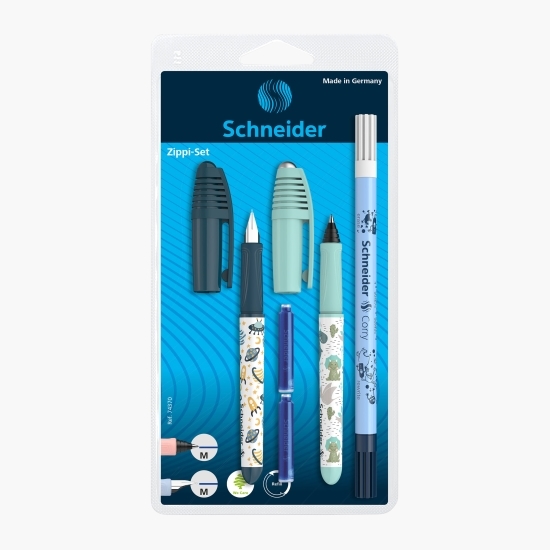 Set stilou + roller Zippi + pic Corry + 2 rezerve, verde închis
