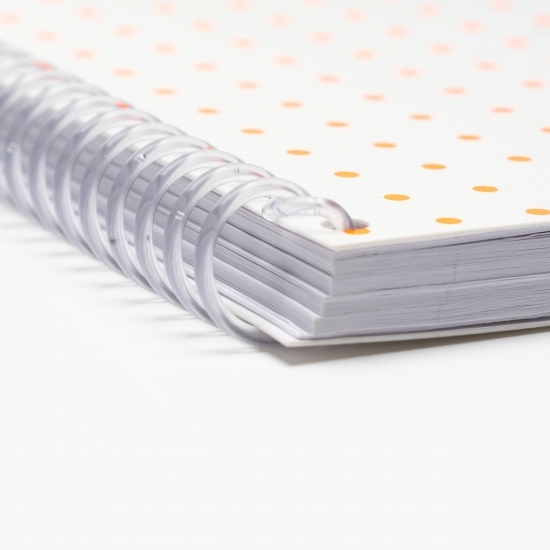 Caiet matematică, A4, copertă PP, cu spiră, 100 file, 60 g/mp, White