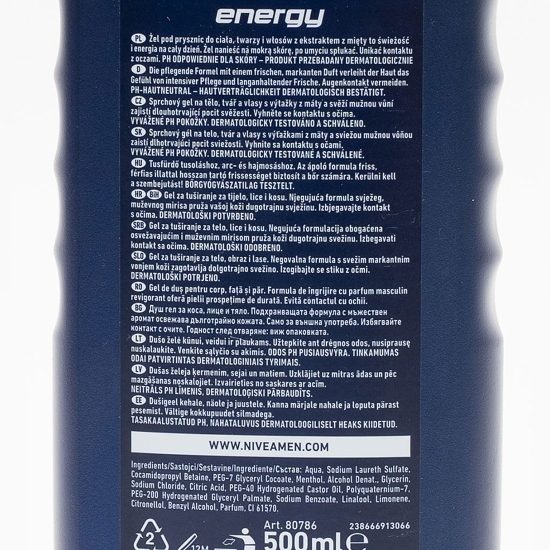 Gel de duş Energy 0.5l
