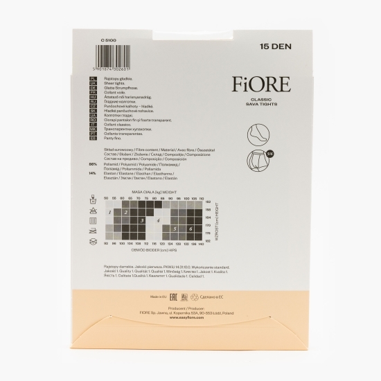 Ciorap Sava 15den Light Natural no. 5
