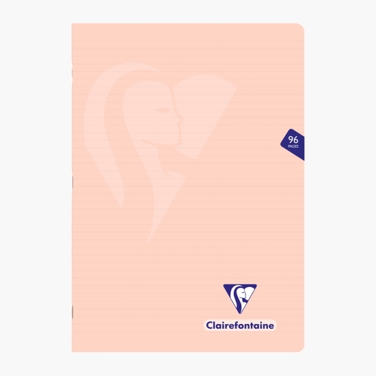 Caiet dictando capsat A4, 48 file, 90 g/mp, portocaliu pastel, Clairefontaine Mymesys