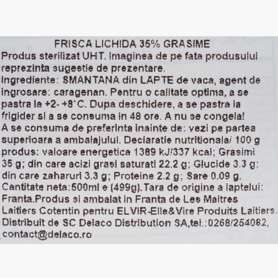 Frișcă lichidă 35%, 0.5l