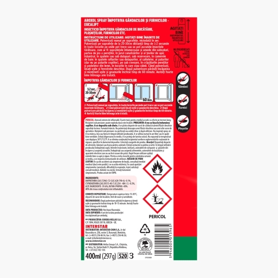 Spray împotriva gândacilor și furnicilor, eucalipt 400ml