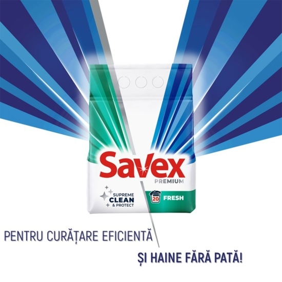 Detergent de rufe pudră automat Premium 2în1 Fresh, 20 spălări, 2kg