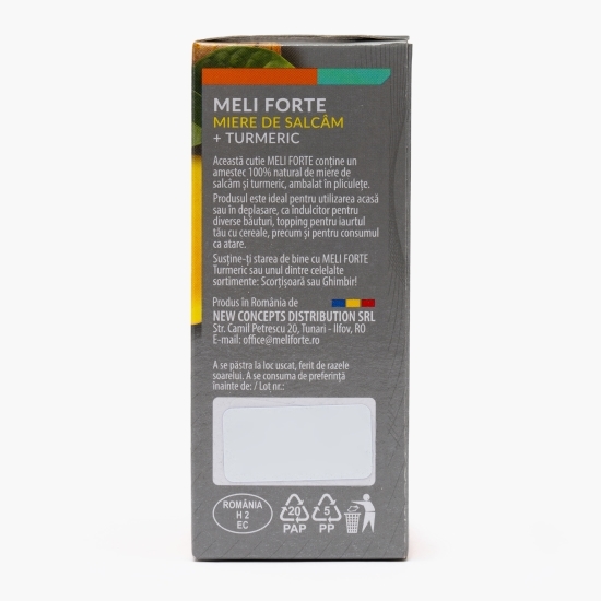 Miere de salcâm + turmeric, 12 plicuri x 10g (120g)