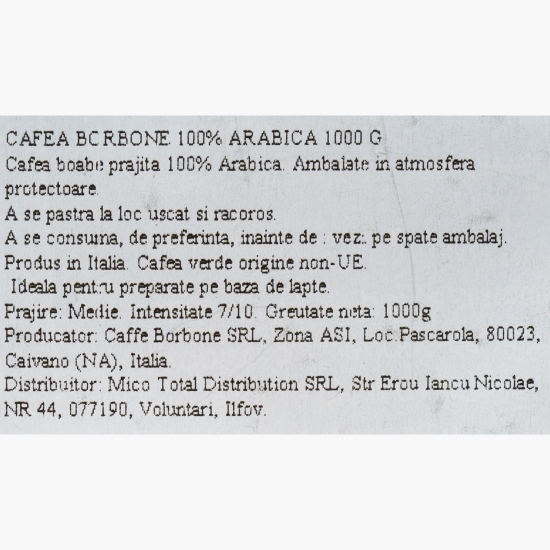 100% Arabica, 1000g, cafea boabe