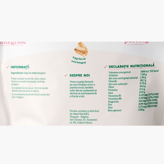 Fulgi fini de ovăz 750g