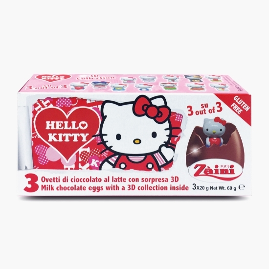 Ouă de ciocolată cu surprize Hello Kitty 3x20g