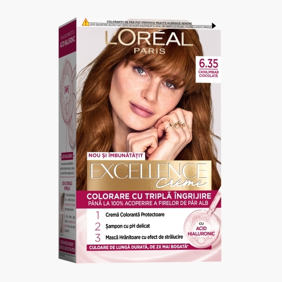 Vopsea de păr permanentă, 6.35 Chihlimbar 192ml