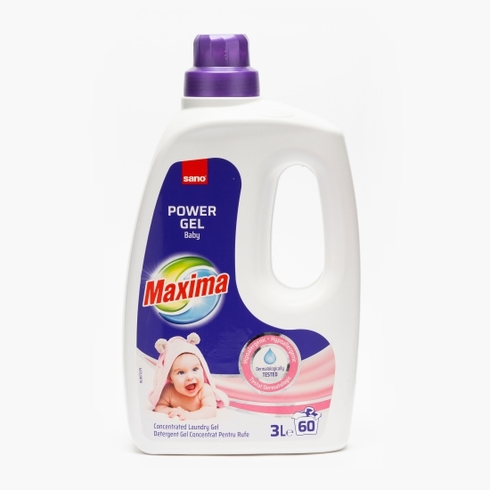 Detergent de rufe lichid Power Gel concentrat Baby, 60 spălări, 3l
