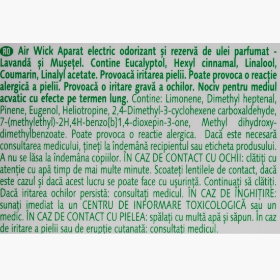 Odorizant electric de cameră Lavandă și Mușețel, 19ml