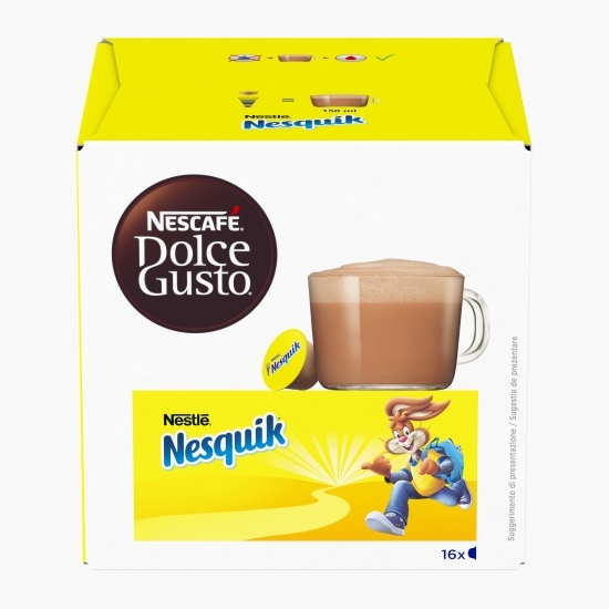 Nesquik 16 băuturi 256g, capsule ciocolată caldă