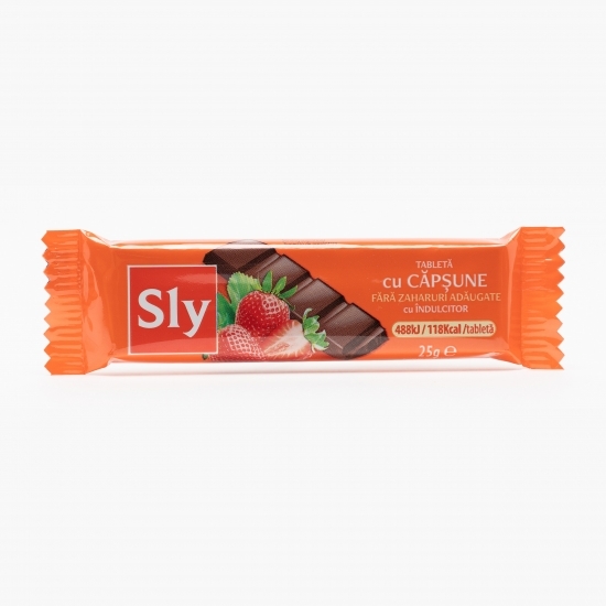 Tabletă dietetică cu căpșune, fără zahăr 25g