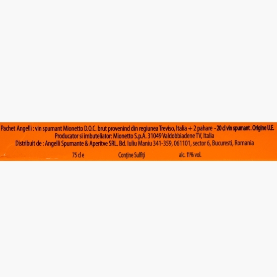 Prosecco Orange, 11%, 0.75l + 2 Pahare