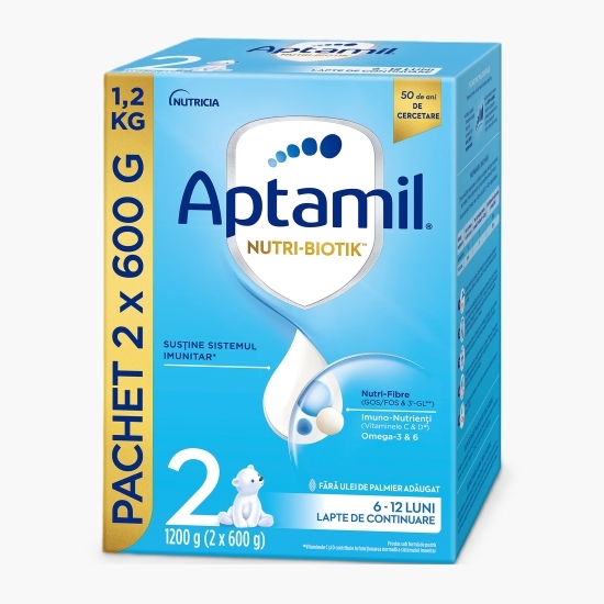 Lapte praf Nutri-Biotik 2, 6-12 luni, 2x600g