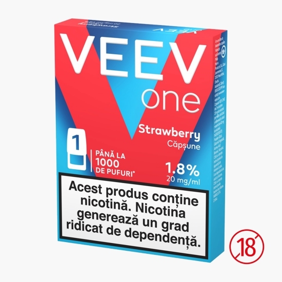 Capsulă pentru țigară electronică Strawberry 1.8%, 20mg/ml nicotină, 1000 puffs