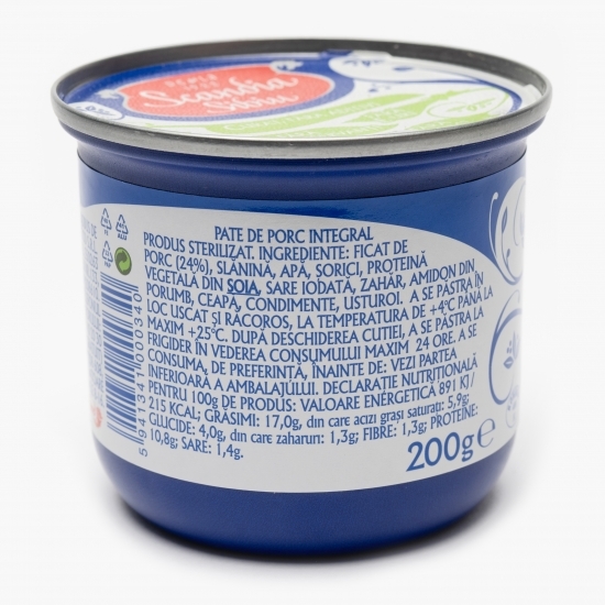 Pate de porc integral 200g