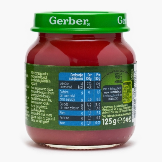 Piure ecologic de măr și sfeclă roșie, 125g, +6 luni