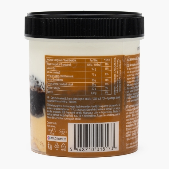 Înghețată cu cafea, vanilie și biscuiți amaretto A Strati, 473ml (330g)