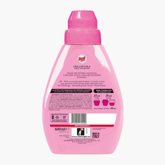 Balsam haine ultra concentrat Dual Power Flamingo, 24 spălări, 0.6l