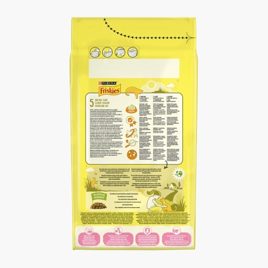 Hrană uscată pentru pisici junior, cu pui, curcan, lapte și legume, 1.5kg
