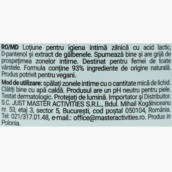 Gel pentru igiena intimă, Delicate, gălbenele 400ml 