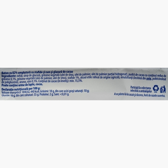 Baton de ciocolată cu stafide și rom 30g