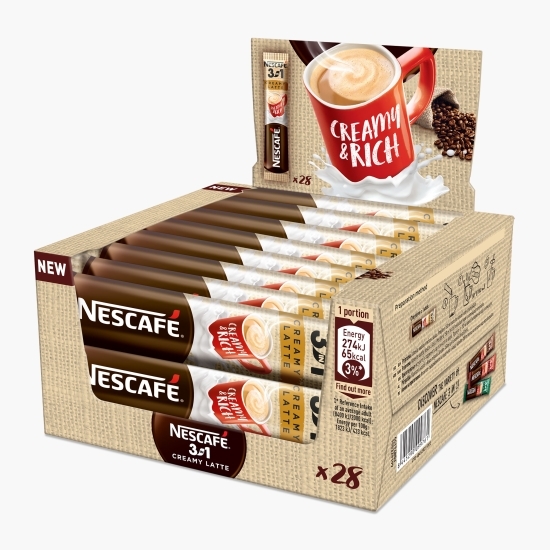 Creamy Latte 3în1 plicuri 28x15g, cafea instant 