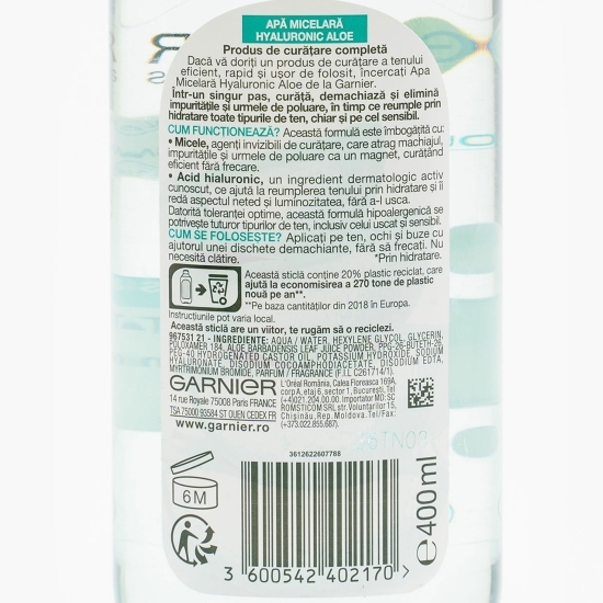 Apă micelară Hyaluronic aloe 400ml
