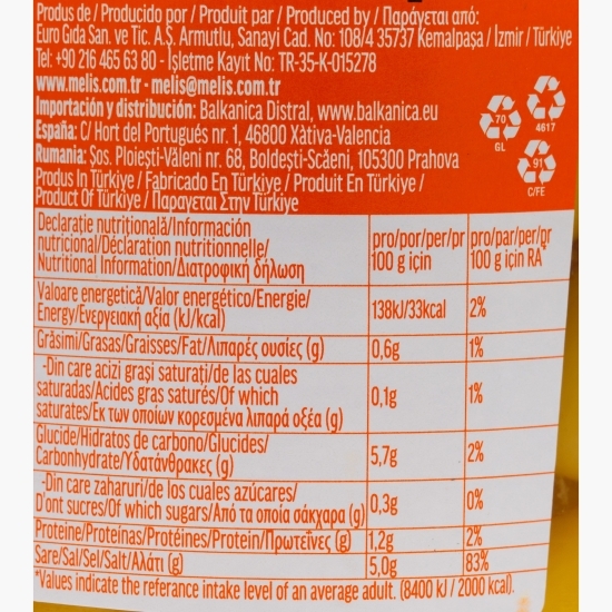 Ardei iuți Biberiya în oțet 325g