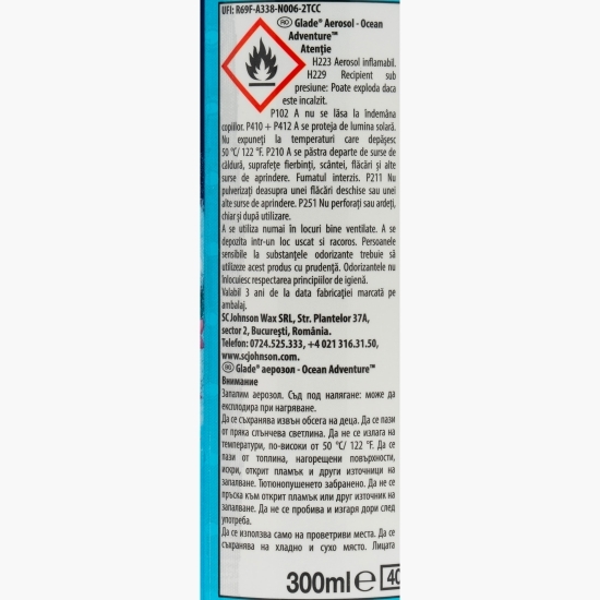 Odorizant de cameră aerosol Ocean Adventure 0.3l