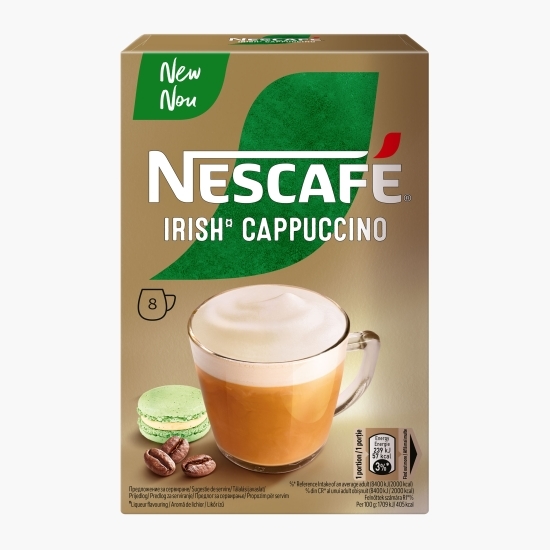 Cappuccino Irish plicuri 8x14g, mix de cafea instant 