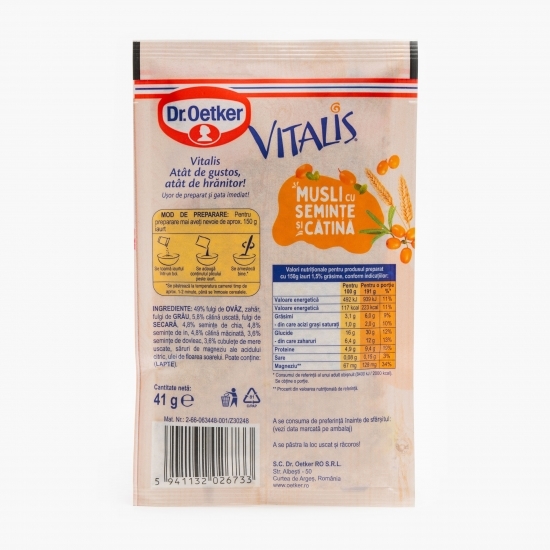 Musli Vitalis cu semințe și cătină 41g